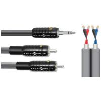 Wire World (SEN1.0M) Nano-Silver Eclipse Mini Jack to 2RCA 1.0m